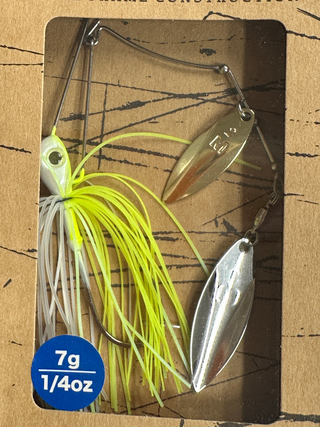 Mustad Arm Lock Spinnerbait 7g 1/4 oz Chartreuse White Double Willow Bass Pike