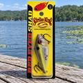 Strike King Red Eyed Shad 1/2 oz Clear Ghost Sexy Shad - Oscar hero, full package on dock