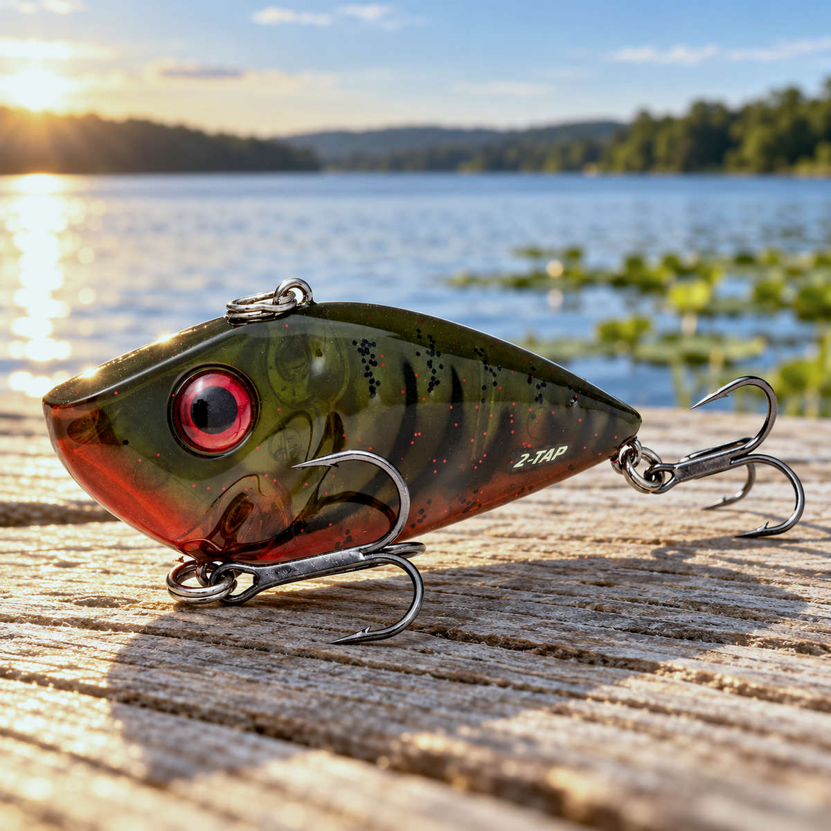 Strike King Red Eyed Shad Tungsten 2-Tap 1/2 oz Lipless Crankbait | Phantom Watermelon Red Craw | The Outdoor Shack