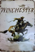 Horseback Rider — Winchester Tin Sign (8" × 11.75")