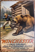 Winchester .401 Caliber Tin Sign — BENT (Discounted)