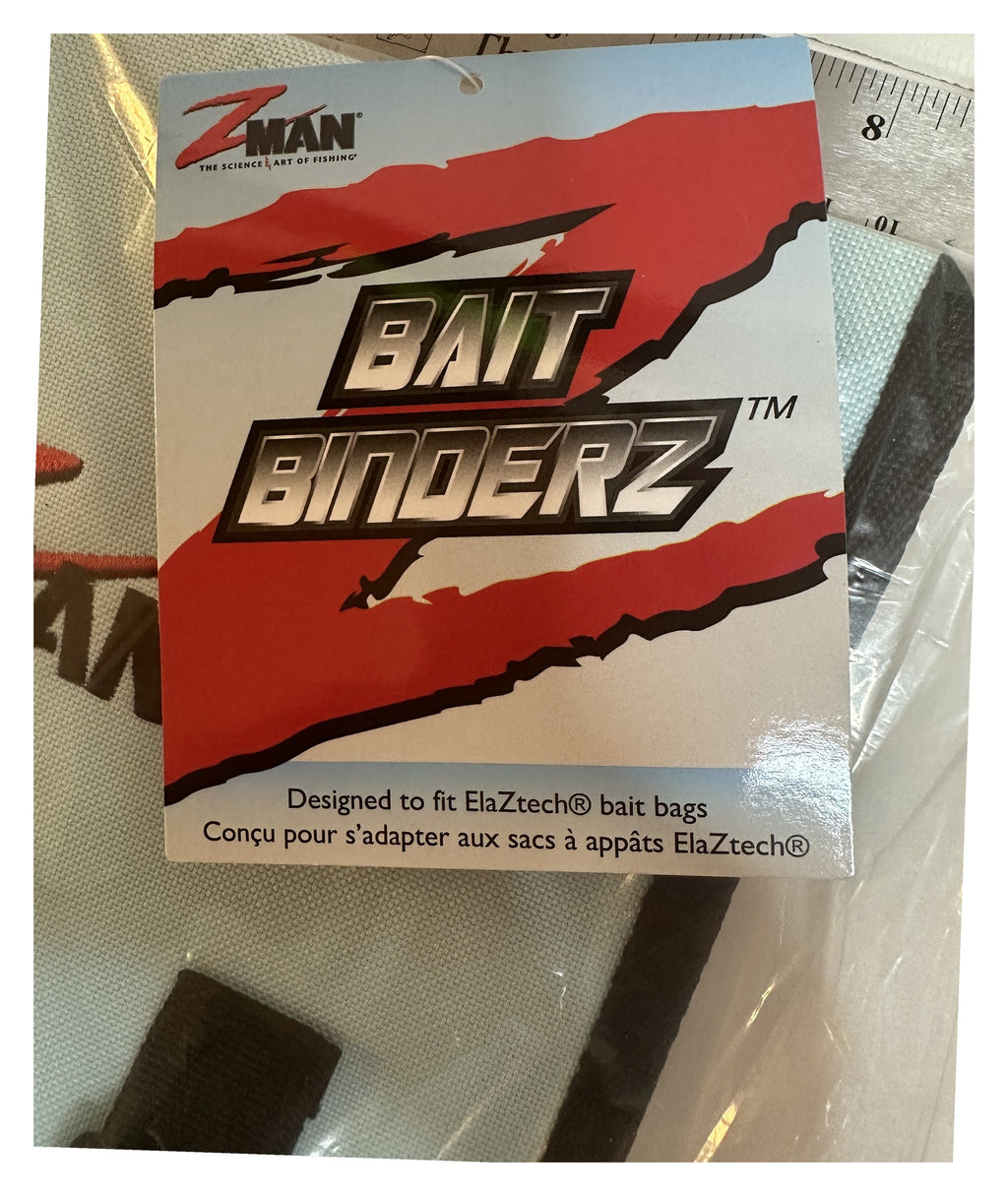 Z-Man Bait BinderZ retail hang tag - front of tag