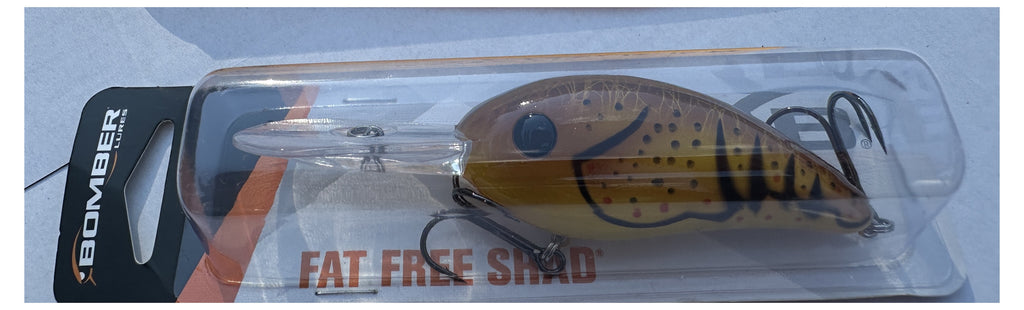 Bomber Fat Free Shad Muddy Craw in retail package - front