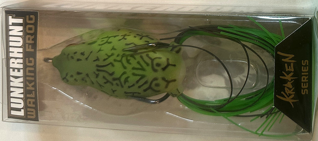 Lunkerhunt Walking Frog in Hops (green), front of package
