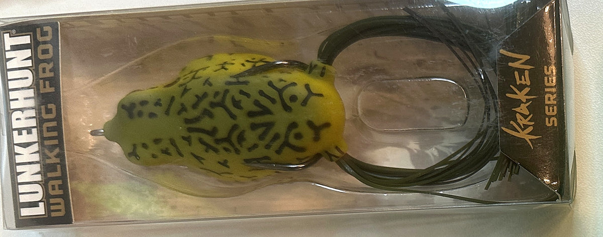 Lunkerhunt Walking Frog in Under Cover (yellow/chartreuse), front of package