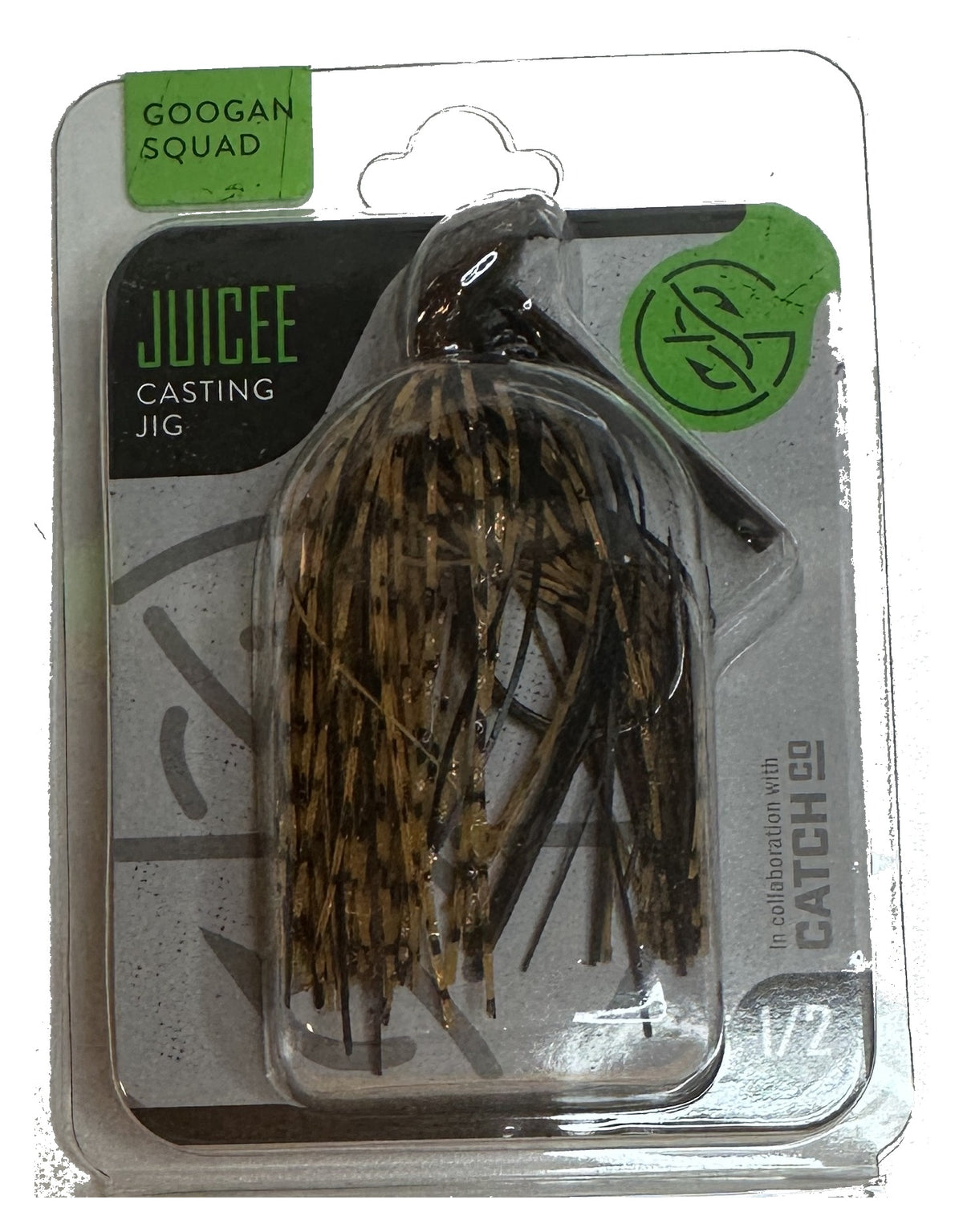 Googan Squad Juicee Casting Jig - Cowboy Craw 1/2 oz - front of package, alternate take