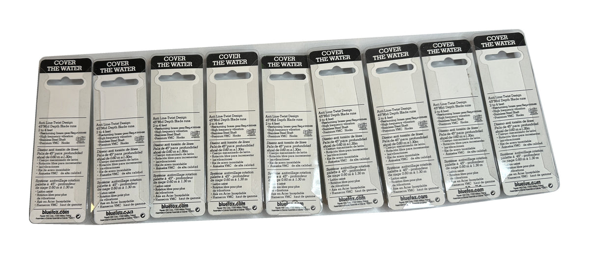 Blue Fox Vibrax Size #3 lot of 10, package backs