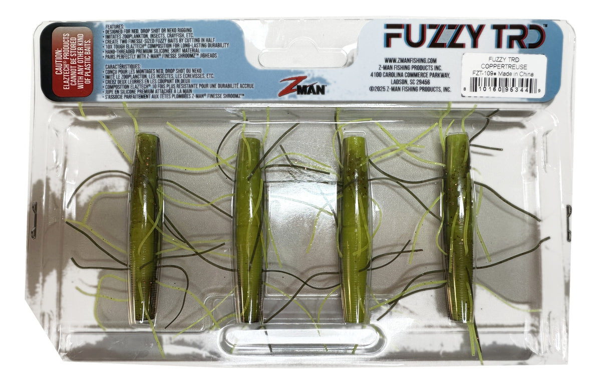 Z-Man Fuzzy TRD 2.75" Finesse Bait 4-Pack | ElaZtech | The Outdoor Shack