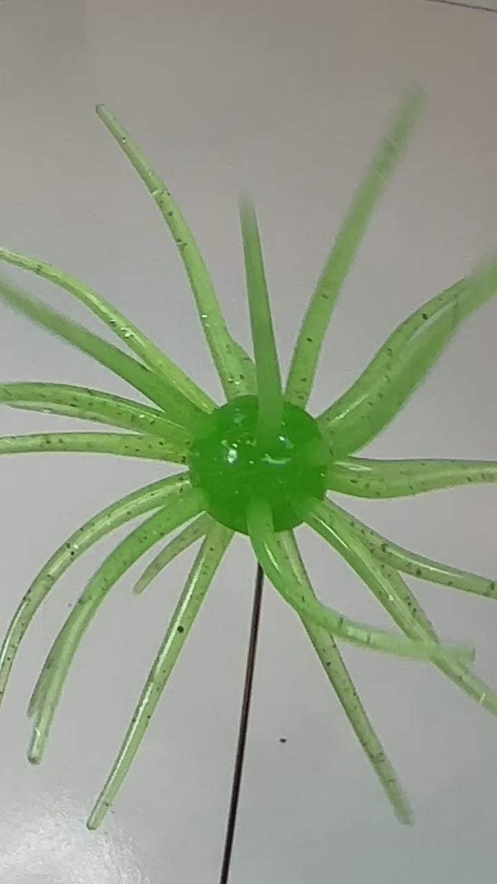 XL Urchin Soft Fishing Lure 12mm Lime Green Creature Bait Bass Pike Musky