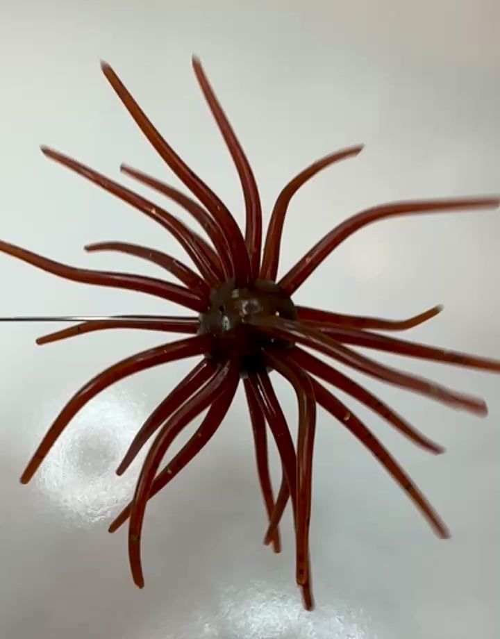 XL Urchin Soft Fishing Lure Red Crawdad Blue Red Gold Flake Bass Jig Bait