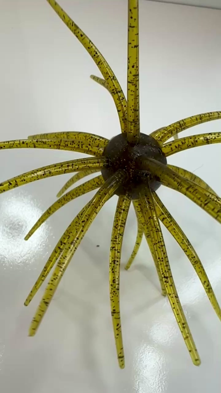 25mm Urchin Light Brown Black Gold Flake Floating TPE Soft Bait Single Lure