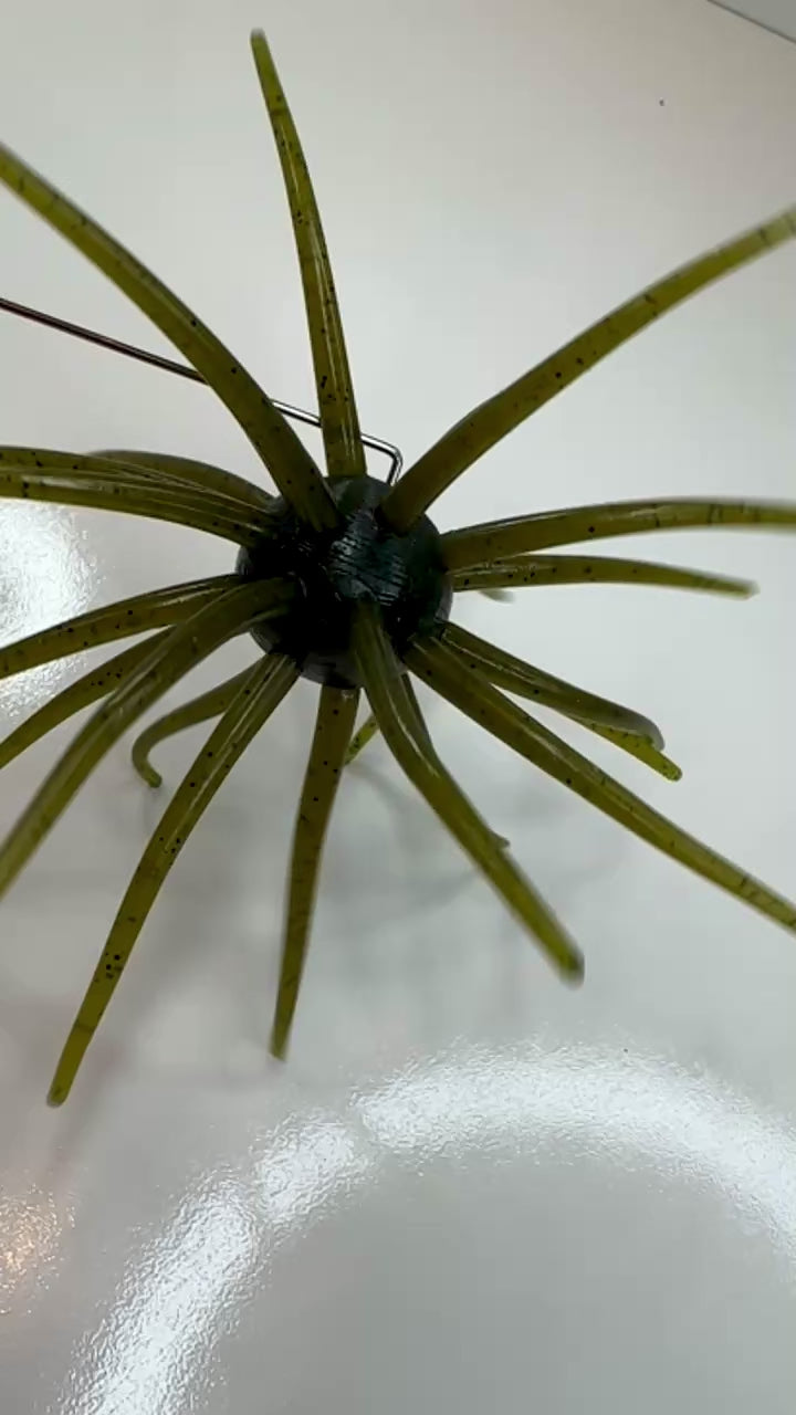 25mm Urchin Dark Green Pumpkin Black Blue Flake Floating TPE Soft Bait