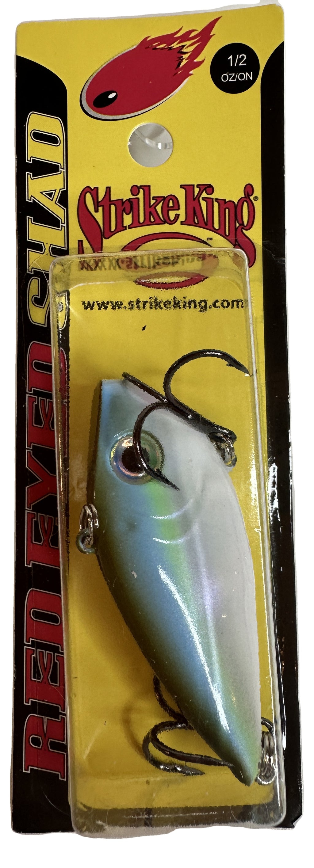 Strike King Red Eyed Shad 1/2 oz Sexy Green Shad - package front