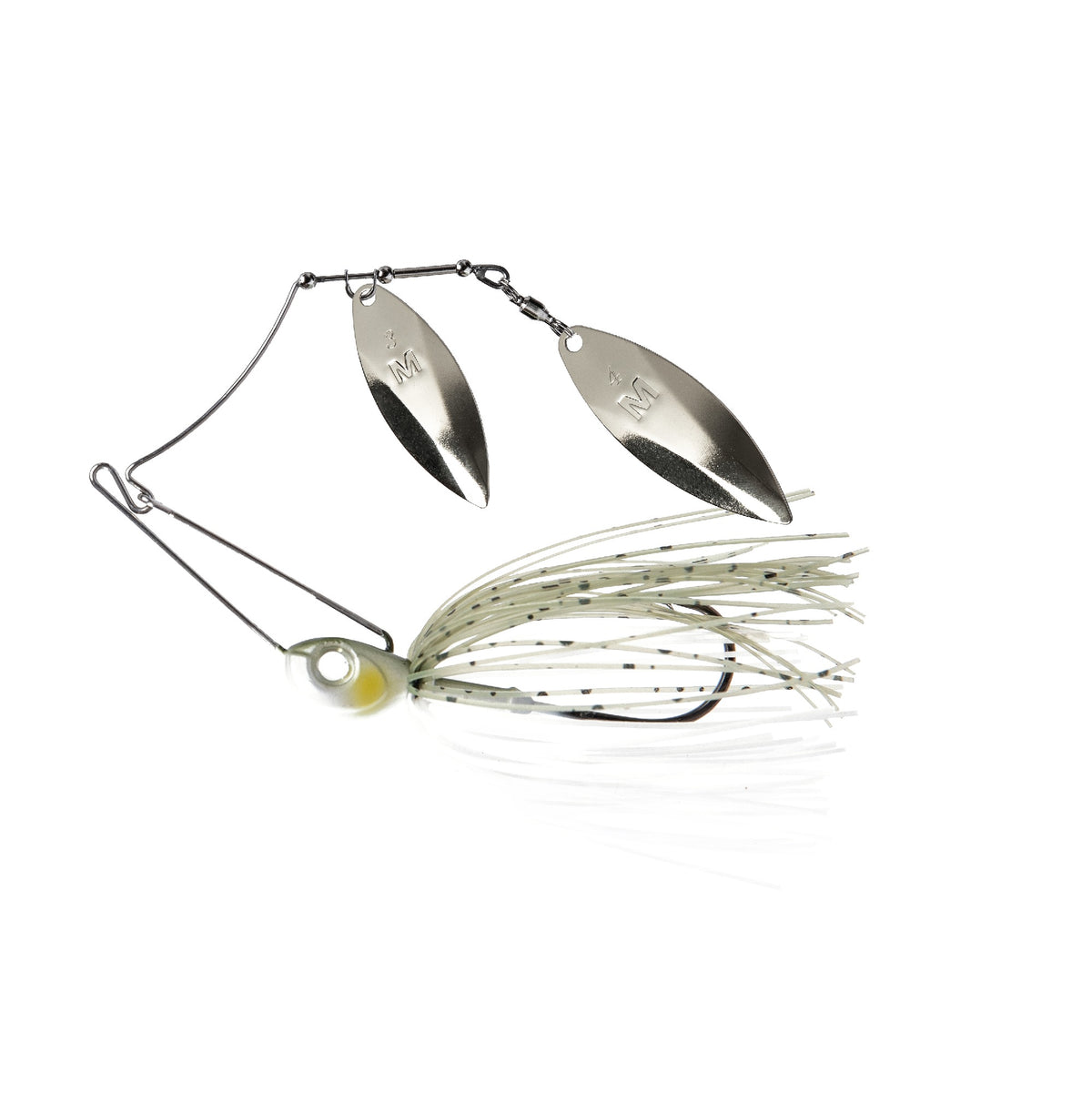 Mustad Arm Lock Spinnerbait 3/8 oz in Ayu with silver double willow blades